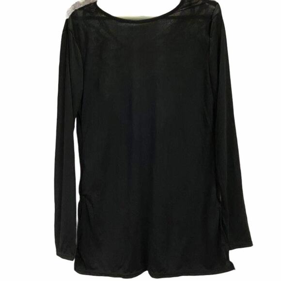 Rui Feng Fashion Black Crochet Lace Cut Out Long Sleeve Top Large - Picture 3 of 12